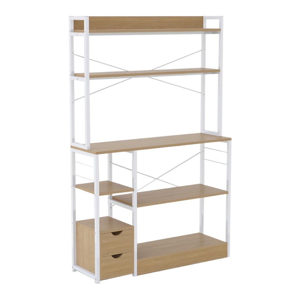 Rack Mueble Cocina Multiusos Repisas 2 Cajones Organizador