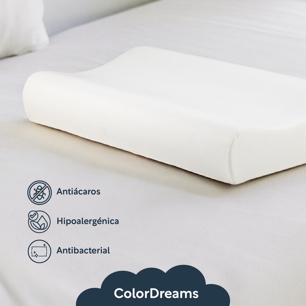 Almohada Ortopédica 2 Pzas Espuma Viscoelástica Colordreams