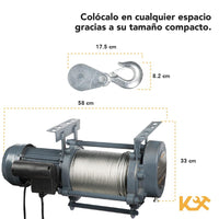 Thumbnail for Polipasto Electrico 500-1000kg Cable 100m 220v Construccion