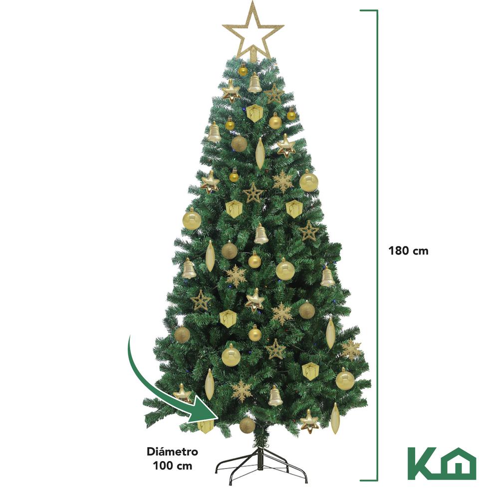 Arbol De Navidad + Adornos Esferas Navideñas 76Pzas