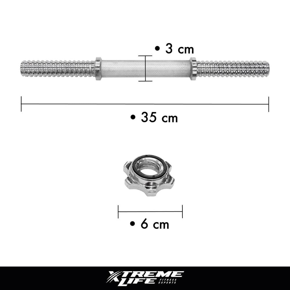 Par De Mancuernas Cromadas Ajustables Para Entrenamiento Gym