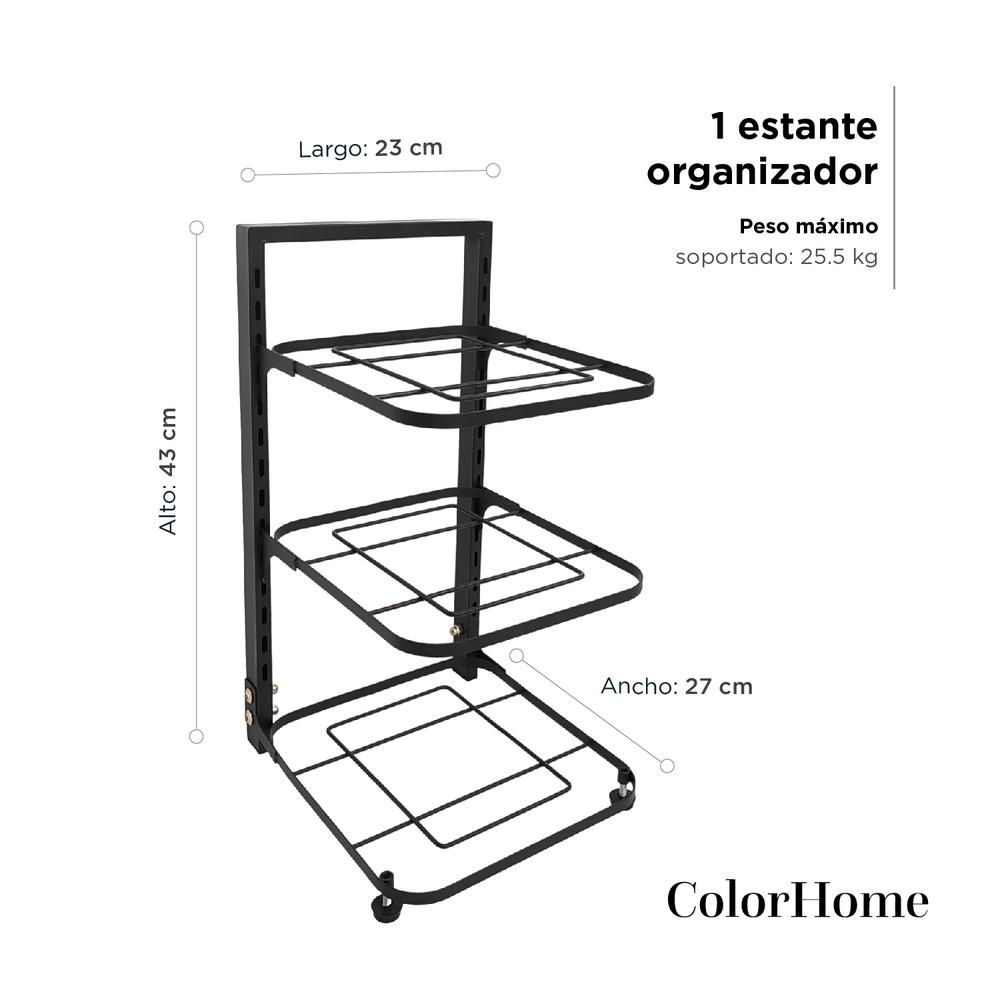 Estante Organizador Para Ollas y Sartenes Cocina 3 Repisas