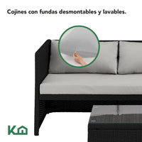 Thumbnail for Sala Exterior Esquinera Izquierda Mueble Jardín Ratan Sofa