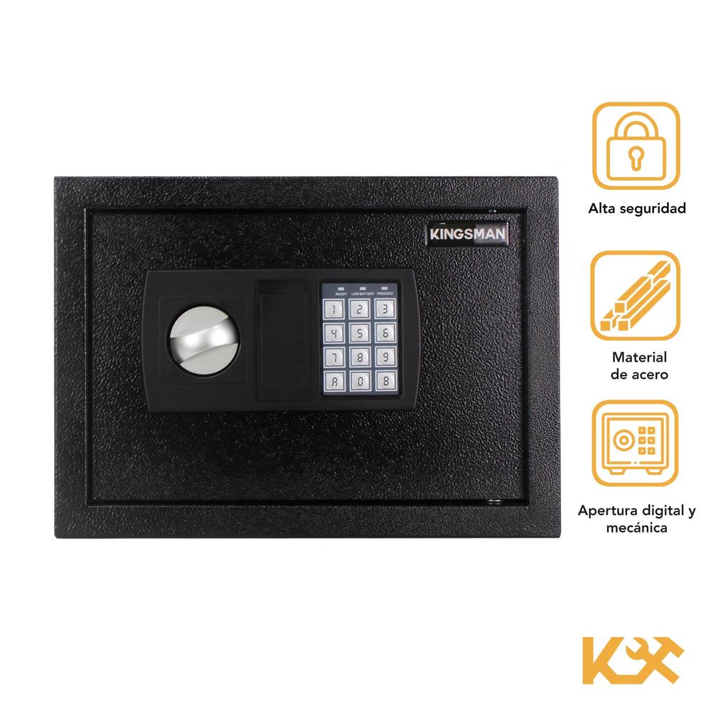 Caja Fuerte Seguridad Grande Digital Llave 25x35x25