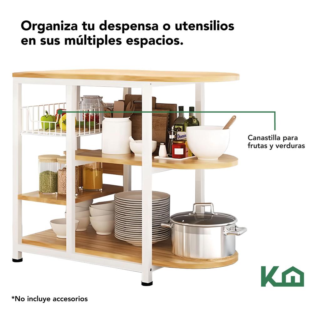 Rack Mueble Cocina Multiusos Horno de Microondas y Garrafón