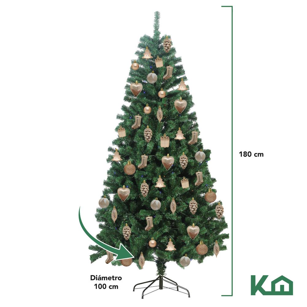 Arbol De Navidad + Adornos Esferas Navideñas 72Pzas