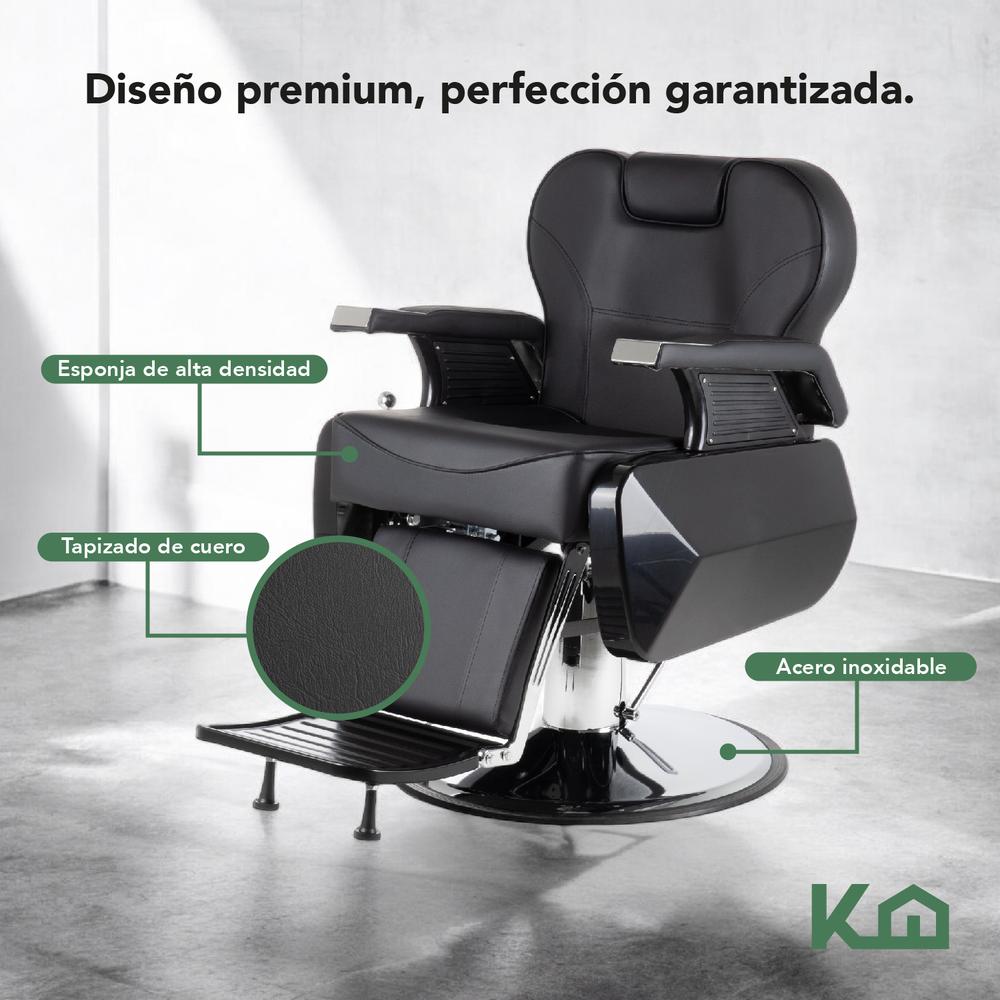 Silla Sillón Barbero Hidráulico Reposapiés Estética Uso Rudo