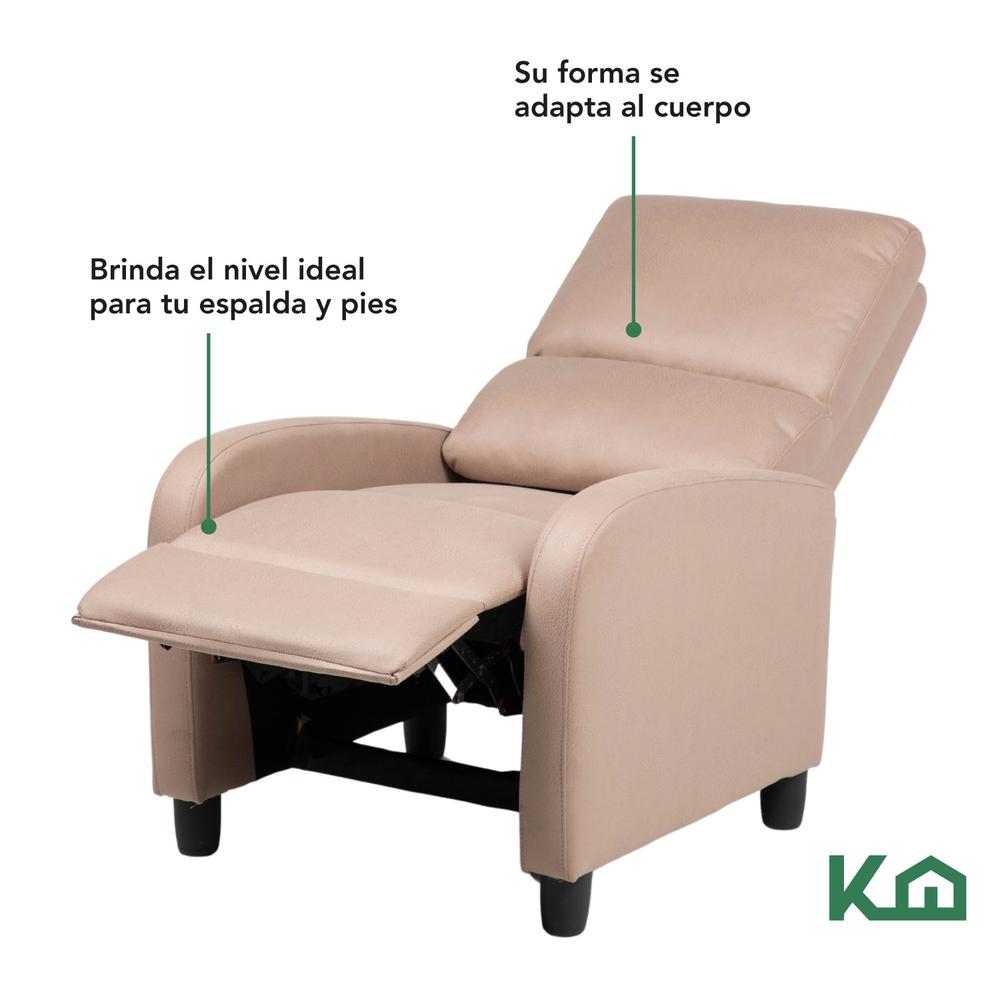 Sillon Reclinable Reposet Sofa Individual Tela Moderno Sala