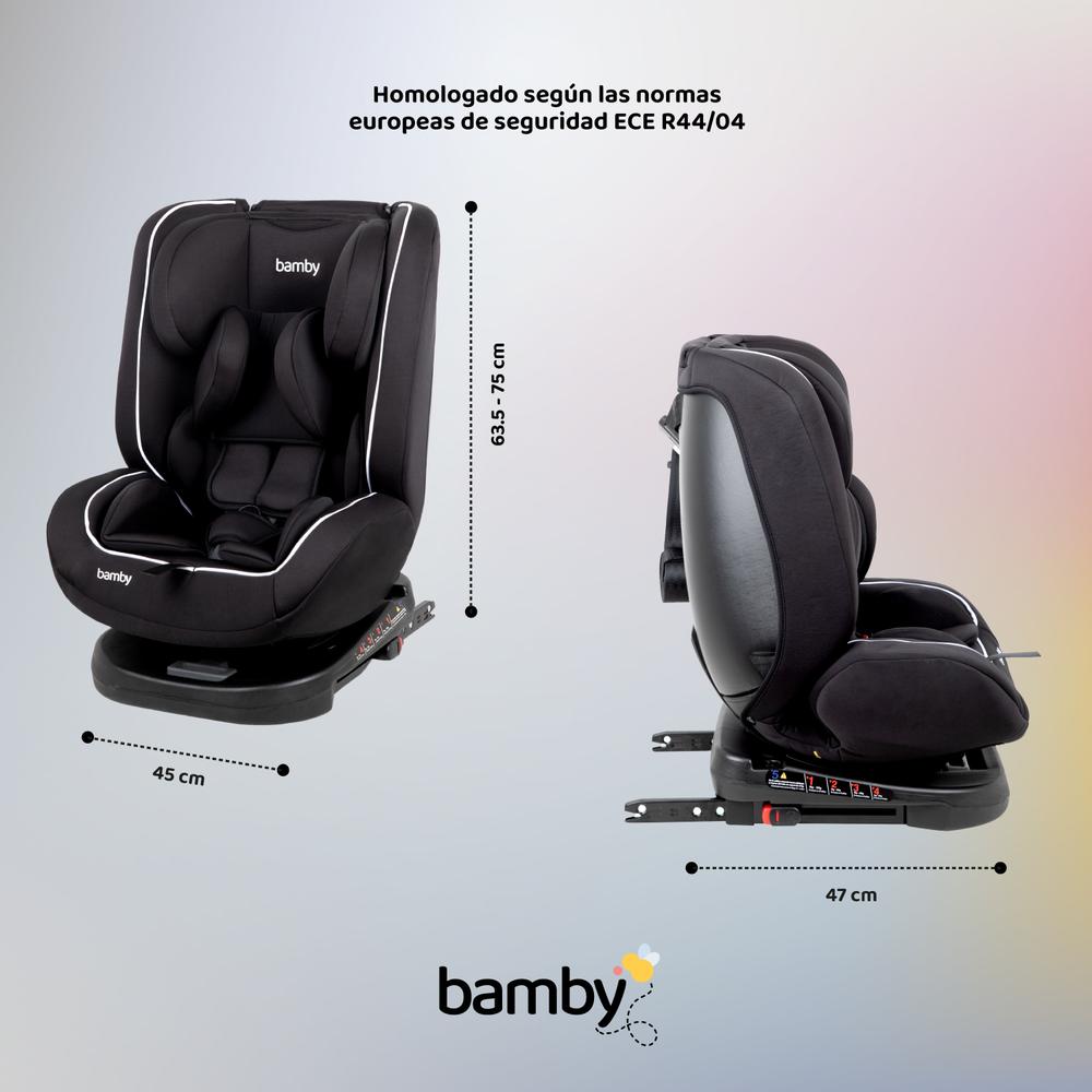 Autoasiento 360 Para Carro Con Sistema Seguridad Coche Bebes