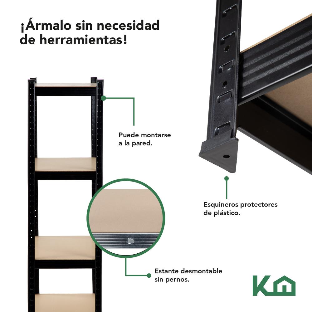 Estante Anaquel Organizador 5 Repisas Rack Multiuso Metalico