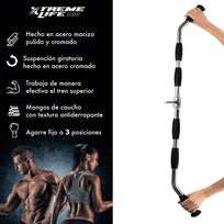 Accesorio Gimnasio Maneral Agarre Barra Plana Alta EspaldaDPMNBP220001