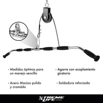 Accesorio Gimnasio Maneral Agarre Barra Plana Alta EspaldaDPMNBP220001