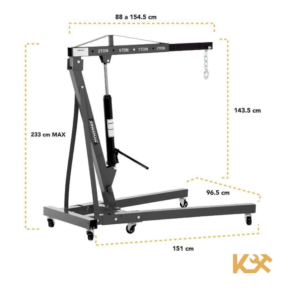 Pluma Hidraulica Motor 2 Ton Plegable Profesional Uso Ruso