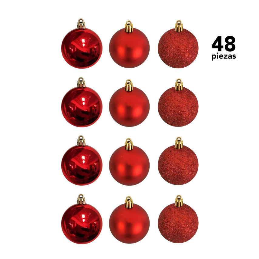 Adorno Navidad 48 piezas Decoracion Esferas Navideñas 3cmCOMBO-KH-XMAS12