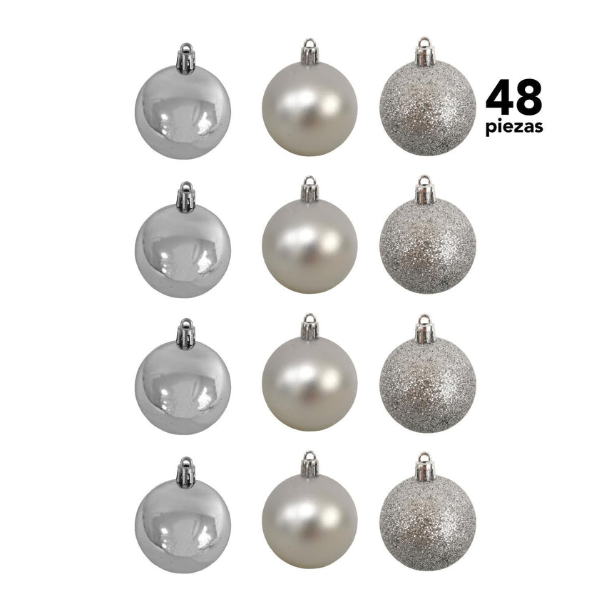 Adorno Navidad 48 piezas Decoracion Esferas Navideñas 3cmCOMBO-KH-XMAS11