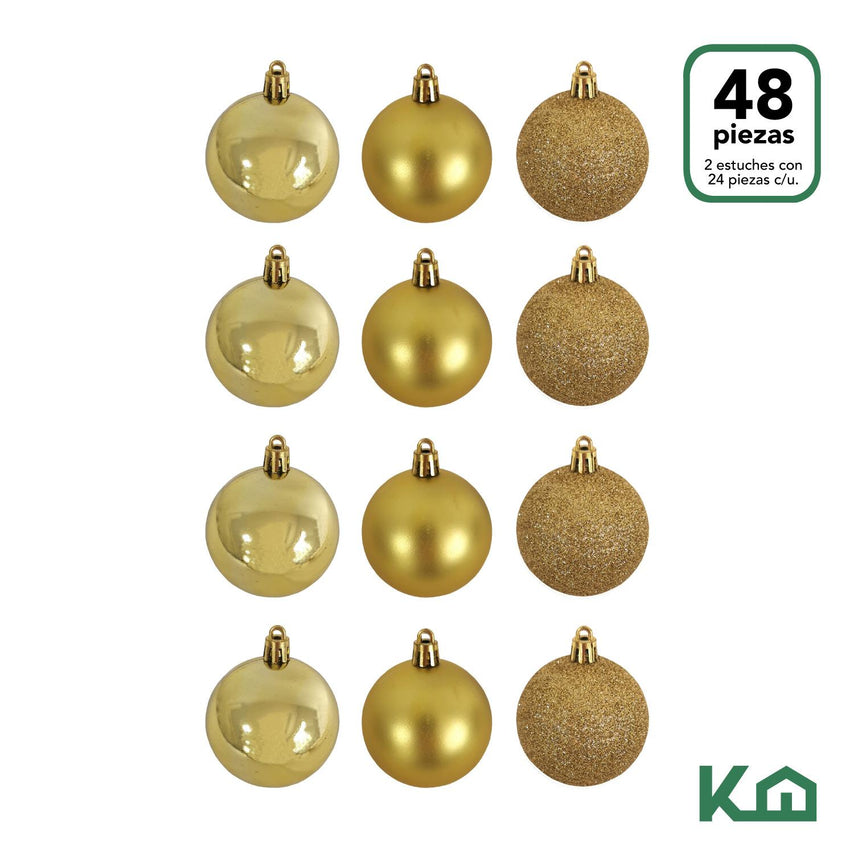 Adorno Navidad 48 piezas Decoracion Esferas Navideñas 4cmCOMBO-KH-XMAS13