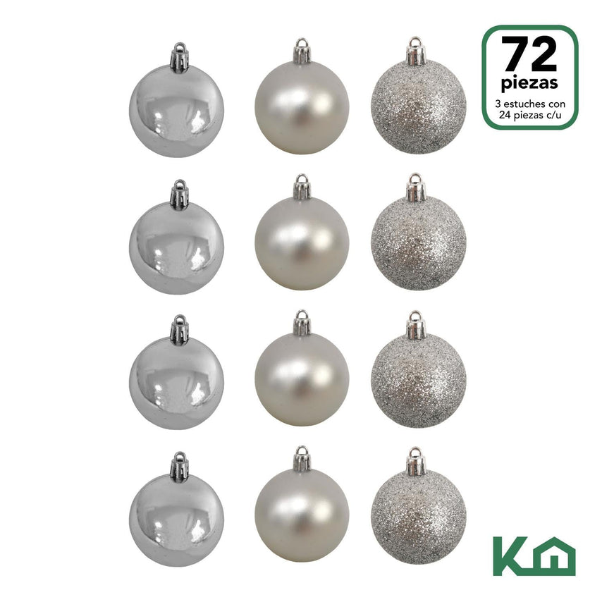 Adorno Navidad 72 piezas Decoracion Esferas Navideñas 3cmCOMBO-KH-XMAS20