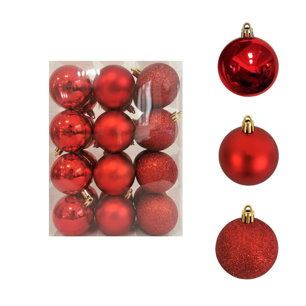 Adornos Navidad 24pz Decoracion Esferas Navideñas 4cm Arbol