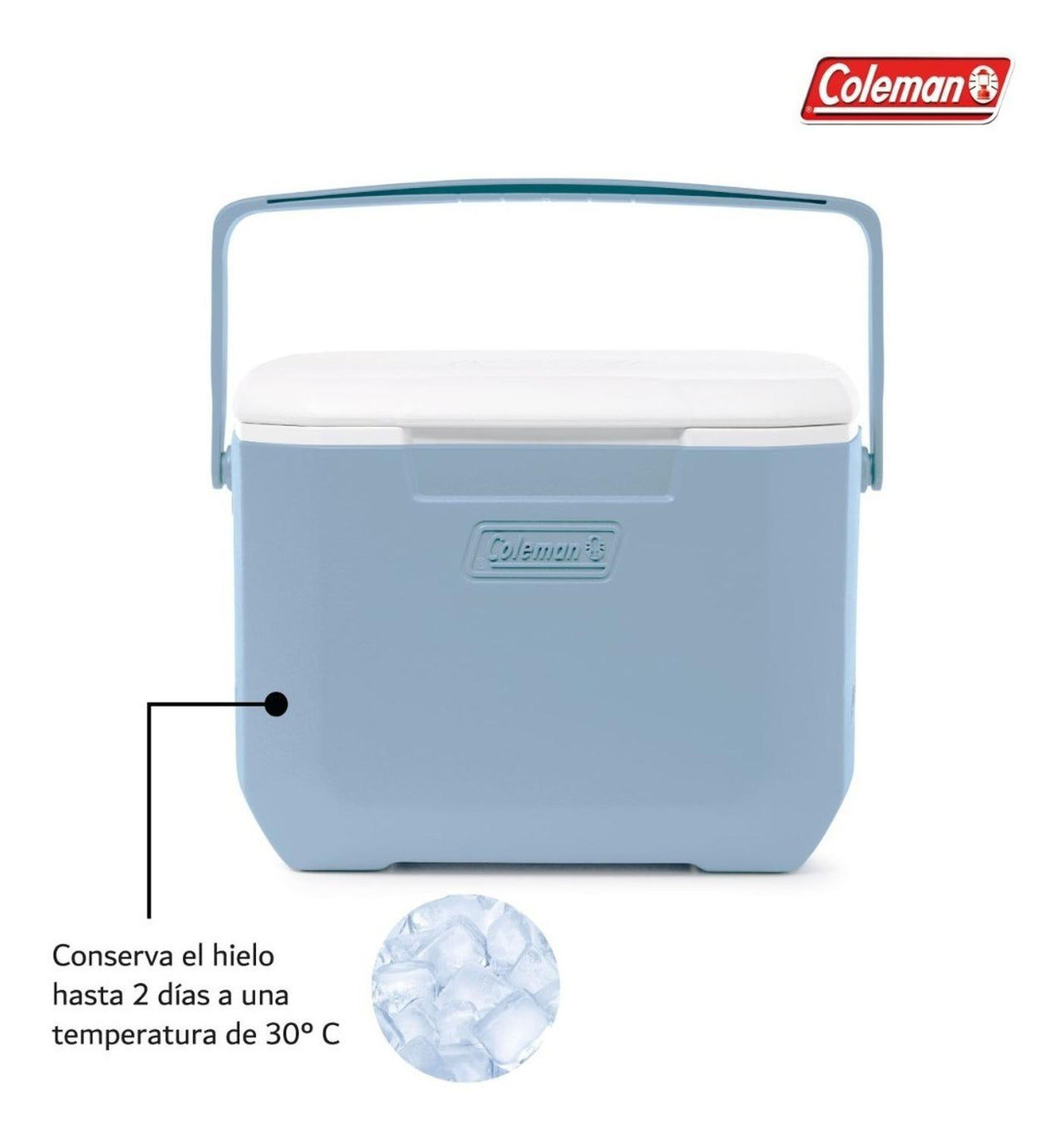 Hielera Coleman Portatil 16qt 15lts Con Asa Para 22 Latas