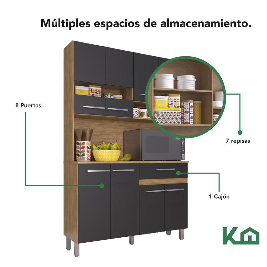 Alacena Organizador Rack Multiuso Gabinete Mueble De CocinaKHA8PNC