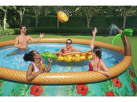 Thumbnail for Alberca Inflable Redonda Paradise Palms 457 x 84 cm con Bomba y Cartucho Bestway