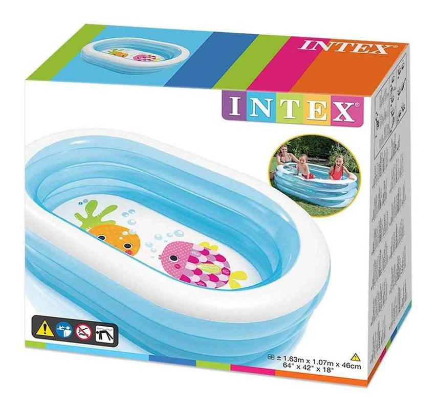 Alberca Piscina Inflable Ovalada 3 Aros 230 Litros De Niños Intex57482NP-INTEX