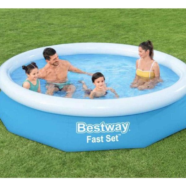 Alberca Semi Inflable con Bomba de Filtro Fast Set 305 x 66 cm  Modelo 57457 Bestway