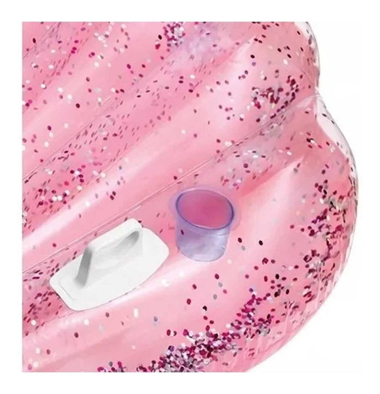 Almeja Concha Rosa Inflable Alberca Glitter Playa Intex