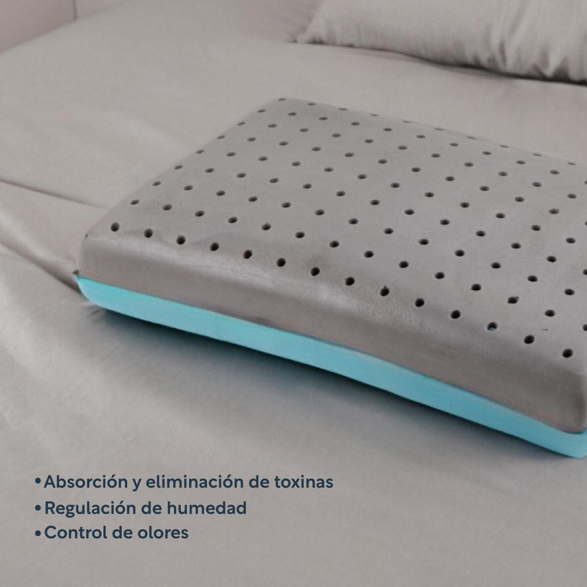 Almohada Memory 2 en 1 BlueCooling Gel E Infusion De CarbónDREAMSGEL2N1Q