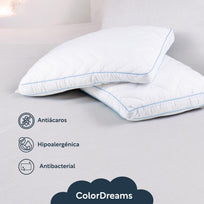 Almohada Memory 2 Pzas Estándar Hipoalergénicas ColordreamsDREAMSDUOMIXQ