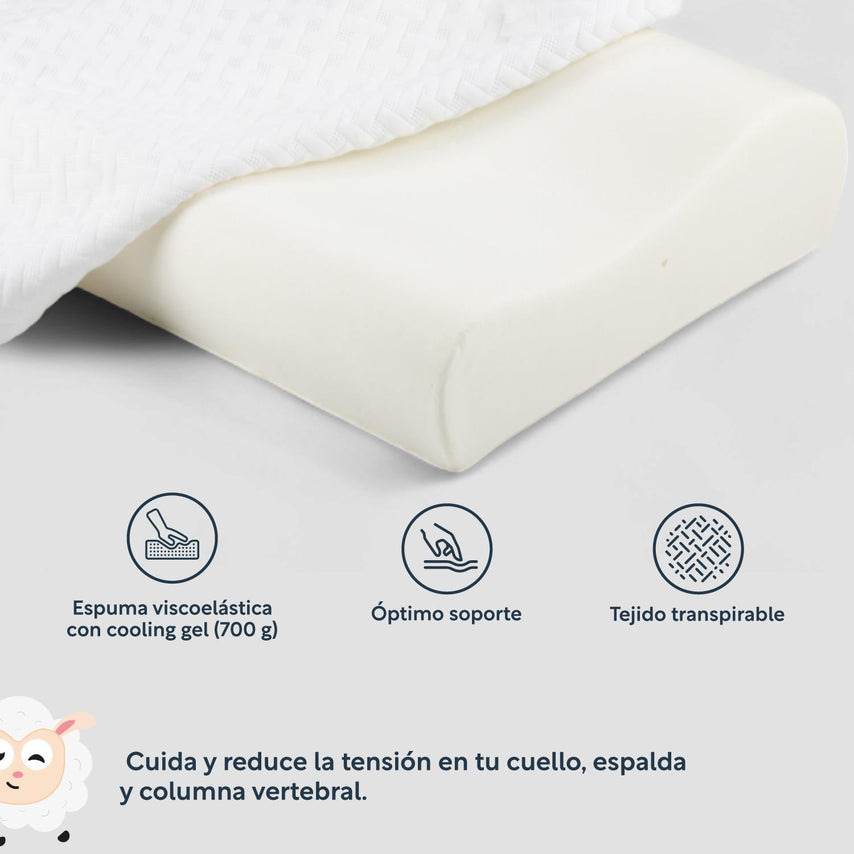 Almohada Ortopédica Cervical Memory Viscoelástica EstándarDREAMSPEDIC