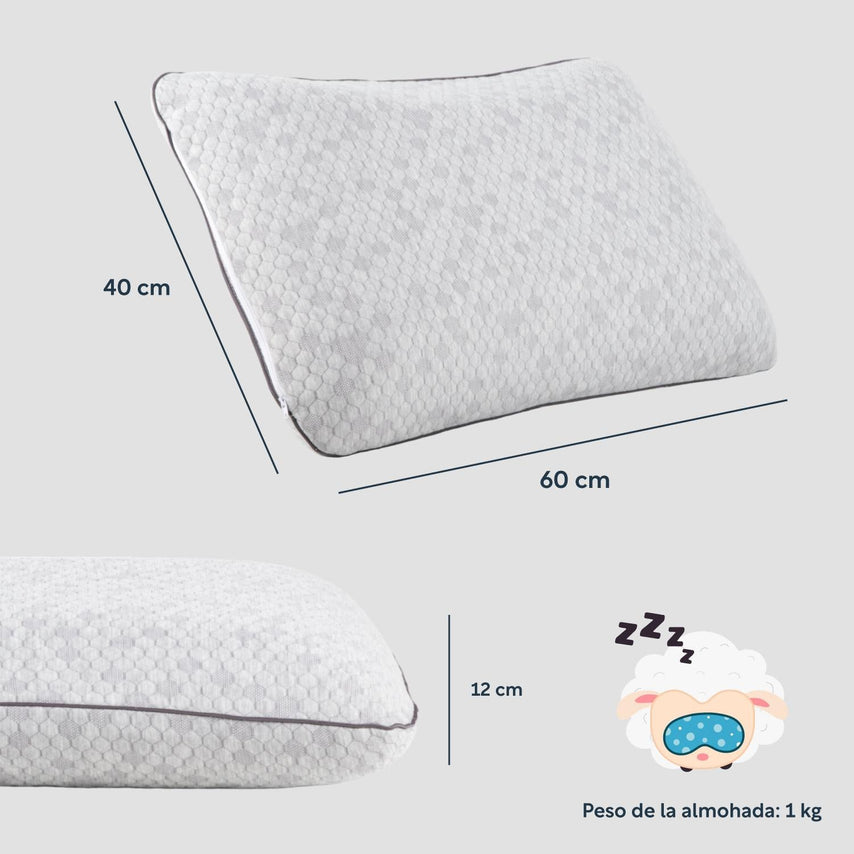 Almohada Queen Memory Graphite Carbón Espuma ViscoelásticaDREAMSGRAPHITEQ