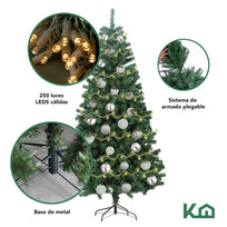 Arbol De Navidad 180cm + Luces 250 Led + Esferas NavideñasCOMBO-KH-XMAS33