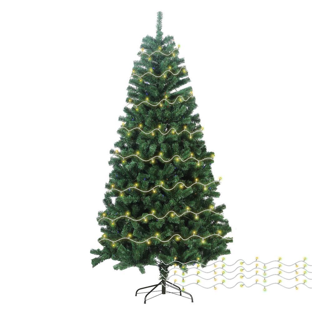 Árbol De Navidad Artificial 1.80 M + 250 Serie Luces Led 23m