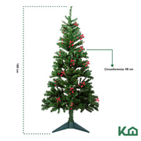 Árbol de Navidad Berries con Soporte de Plástico 180 cm 450 hojas XMASTREE180B KingsHouseCOMBO-KH-XMAS8