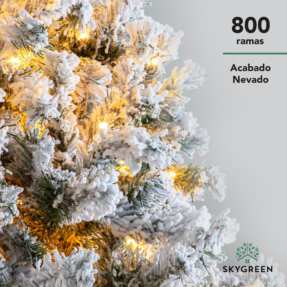 Árbol De Navidad Nevado Artificial 1.80 M Navideño Frondoso