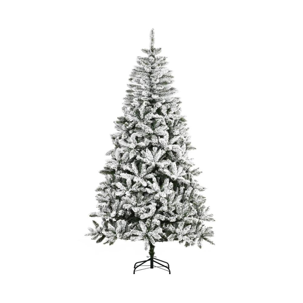 Árbol De Navidad Nevado Artificial 1.80 M Navideño Frondoso