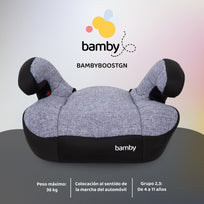 Asiento Elevador Coche Para Bebe Booster Carro Cojin SillaBAMBYBOOSTGN