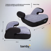 Asiento Elevador Coche Para Bebe Booster Carro Cojin SillaBAMBYBOOSTGN