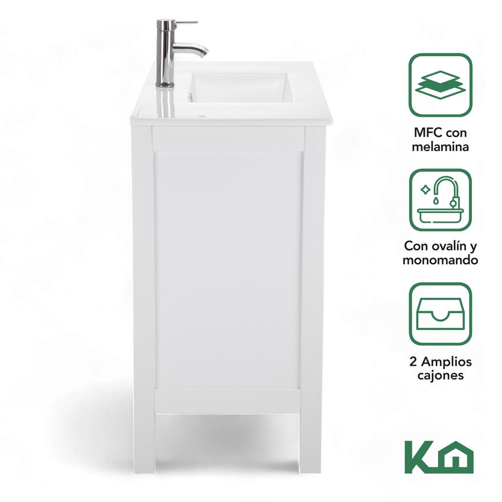 Mueble Gabinete Para Baño Lavamanos Lavabo Cajones y Repisa