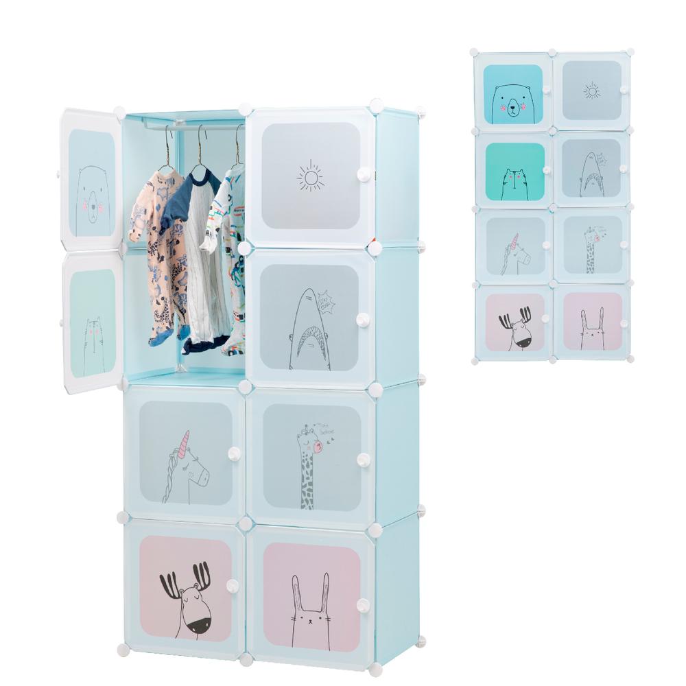 Armario De Plastico Closet Organizador Niños Portatil Cubos