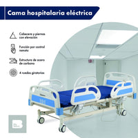 Thumbnail for Cama Hospitalaria Electrica Con Colchon 2 Funciones Lujo