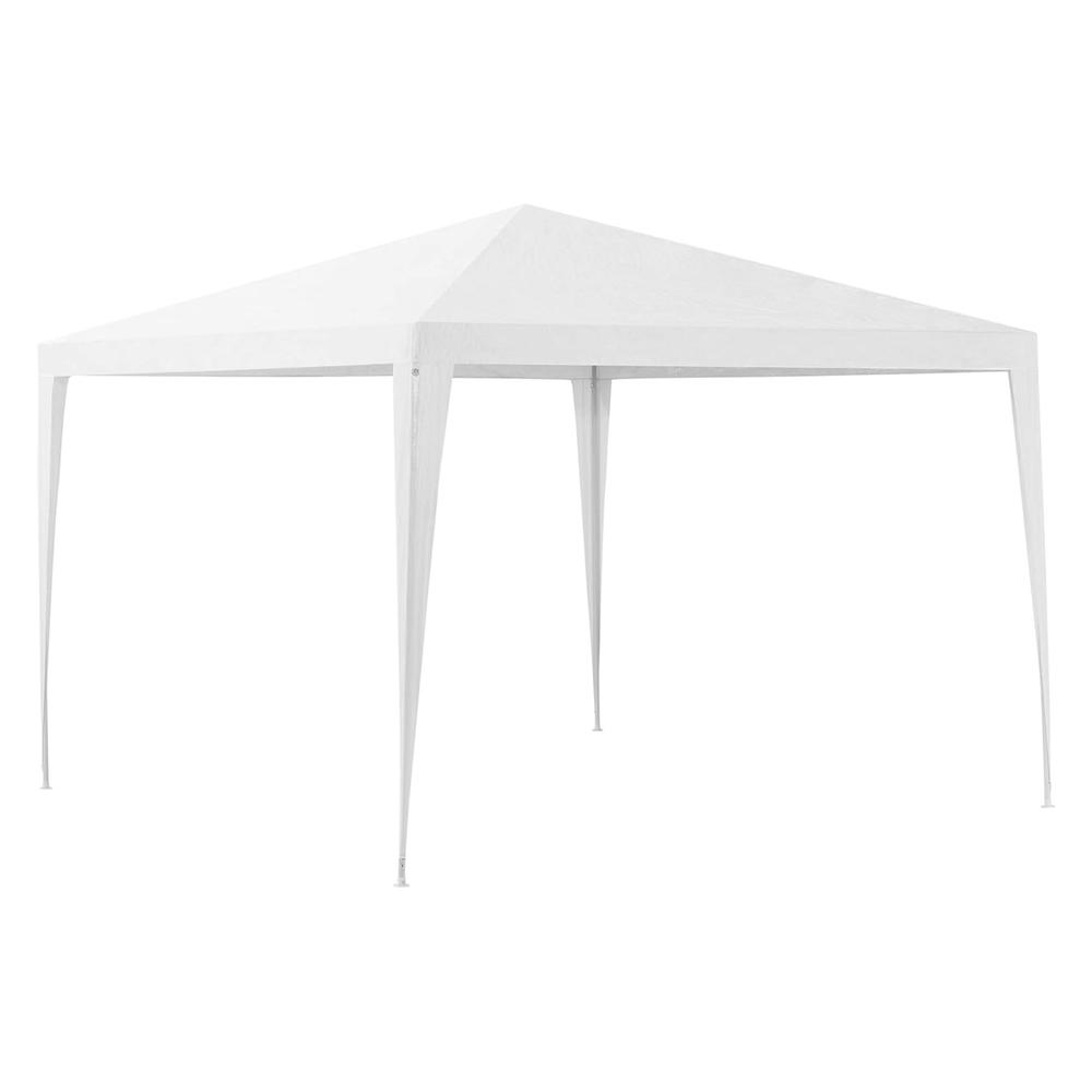 Toldo Carpa 3x3 M Impermeable Acero Lona Para Jardin Blanco