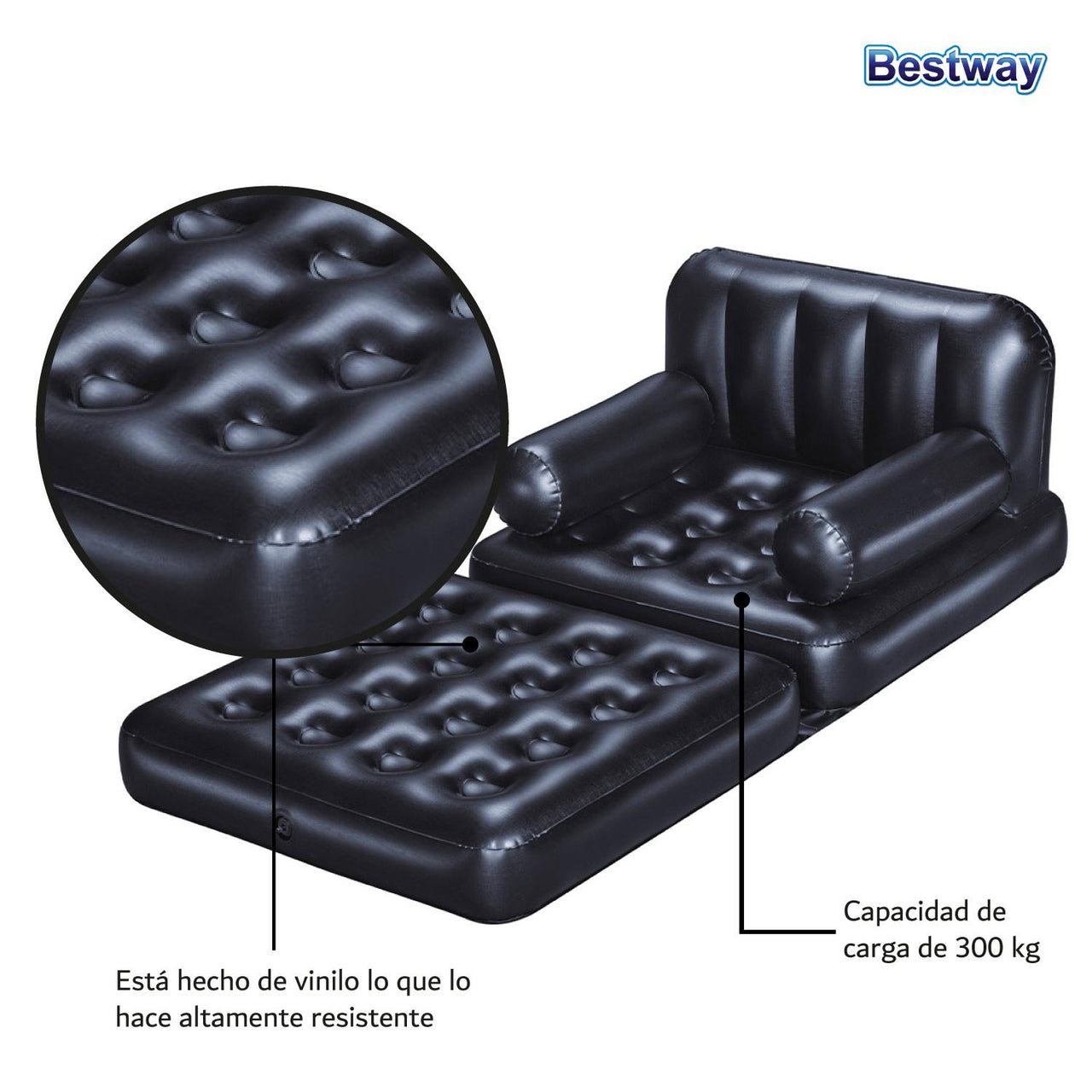 Sofa Cama Sillón Inflable Multiposición 4 en 1 Hogar Bestway