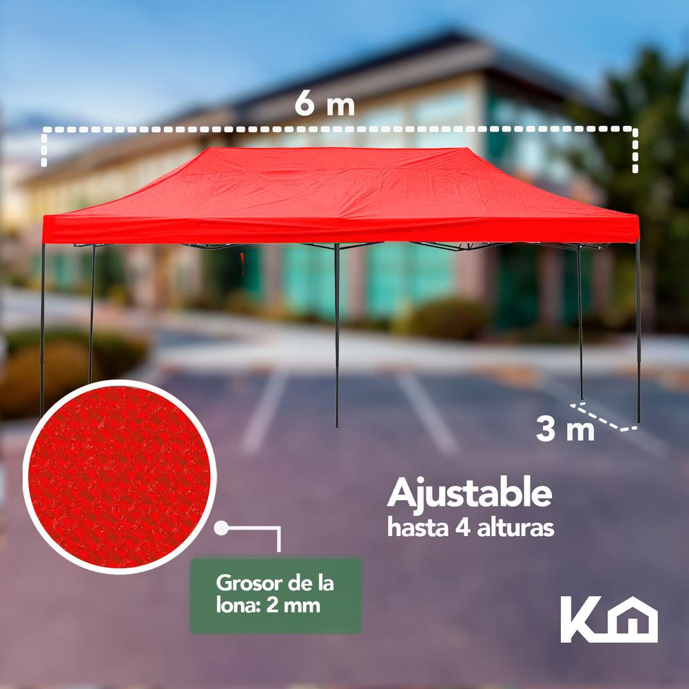 Toldo Carpa Impermeable Plegable De Acero 3x6m Kingsman