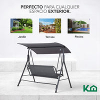 Thumbnail for Banca Mecedora Columpio Exterior Summer Toldo Patio Jardín