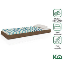 Base Cama Individual KingsHouse Box DesmontableKINGSINGLE2