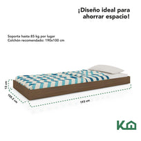 Base Cama Individual KingsHouse Box DesmontableKINGSINGLE1