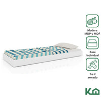 Base Cama Individual KingsHouse Box DesmontableKINGSINGLE1