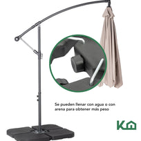 Base Para Sombrilla Jardin Hasta 3m Rellenable Agua 2 PiezasCOMBO-KH-111